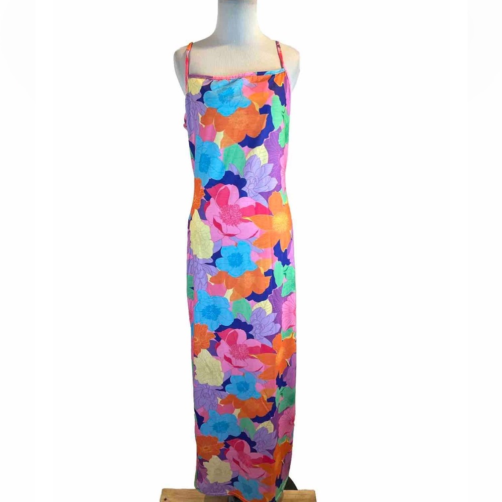 Boohoo Floral Strappy Maxi Dress US 12